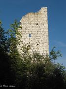 Mauer der Hauptburg, ev. Turm, 07/2014