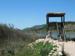 An vielen Stellen wurden Türme errichtet, von denen man den See aber auch die Vögel beobachten kann.