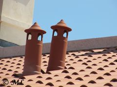 Selbst die kleinen Schornsteine wurden authentisch nachgebildet.